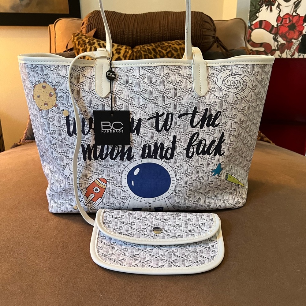 Love You To The Moon And Back Tote Bag- New with Tags - Picture 2 of 12